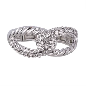Kylie Crystal Elasticated Ring