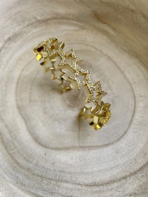 Gold star bangle
