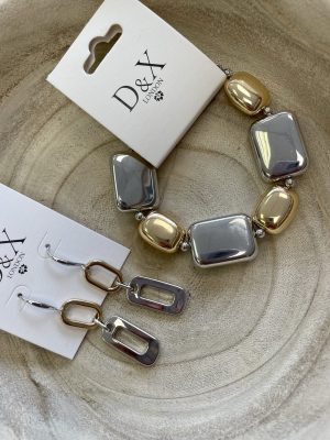 Silver & Gold Chunky Bracelet