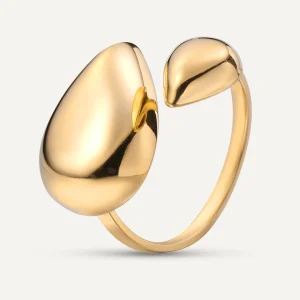 18K Gold Plated Stainless Steel Open Ring