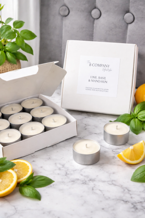 Lime, Basil & Mandarin Tea Lights