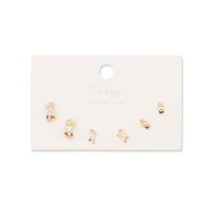 EARRING MULTI PACK KISS GOLD