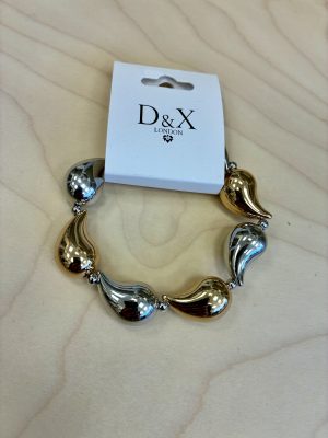 Silver & Gold Teardrop Bracelet