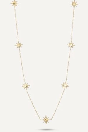 Celestial Star Long Necklace | 18K Gold-Plated