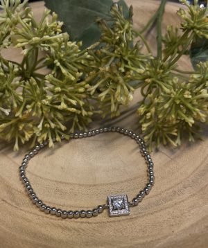 14K Gold Beaded Halo Bracelet