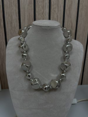 Silver Chunky Cube necklace