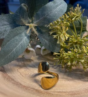 Open Band Gold Sculptural Ring