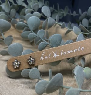 Crystal bloom stud earrings